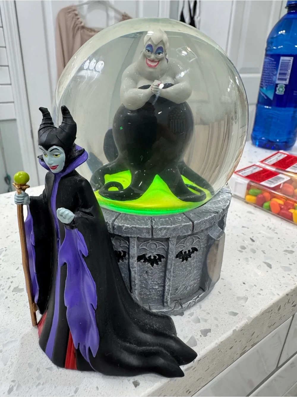 Disney Maleficent & Ursula Snow Globe Figurine - Black, Purple, Green - Picture 11 of 12